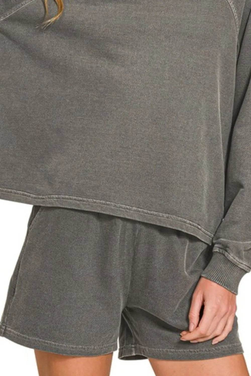 Zenana French Terry Pigment Dye & Enzyme Wash 2 Pcs Set - Veloro