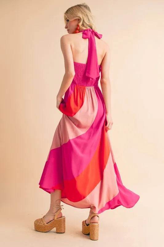 Aemi+Co Color Block Sleeveless Maxi Dress - Veloro