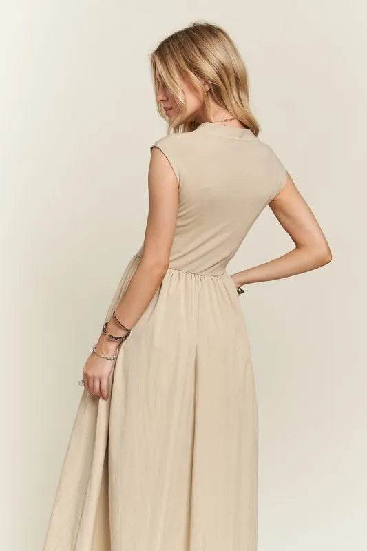 ADORA V-Neck Cap Sleeve Dress - Veloro