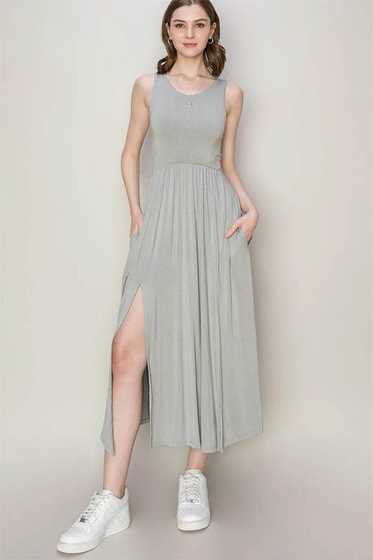 HYFVE Sleeveless Slit Midi Dress - Veloro