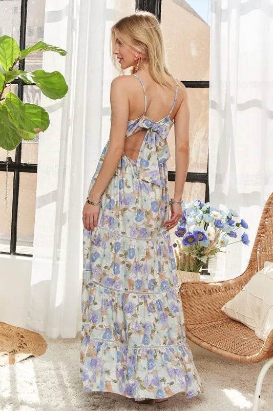 ADORA Bow Back Floral Cami Dress - Veloro