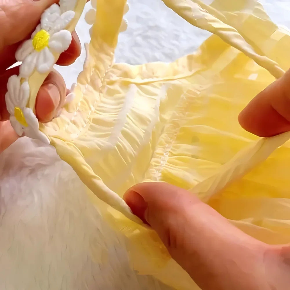 Yellow Floral Cat & Dog Summer Dress