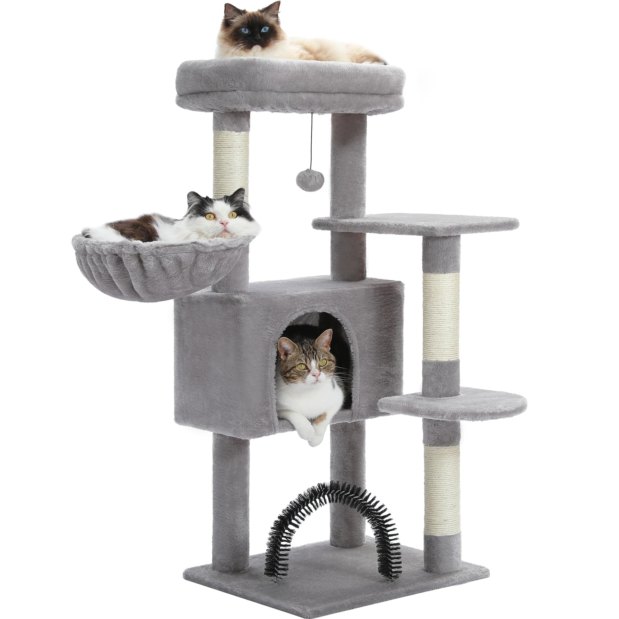 Multi-Level Cat Tree with Condo, Hammock & Scratching Posts