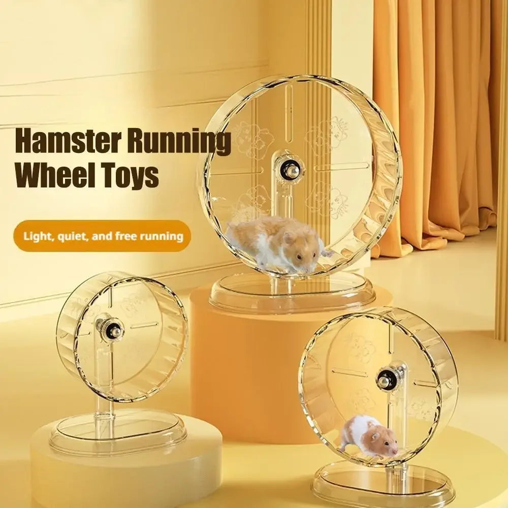 Transparent Hamster Running Wheel Silent Exercise Toy