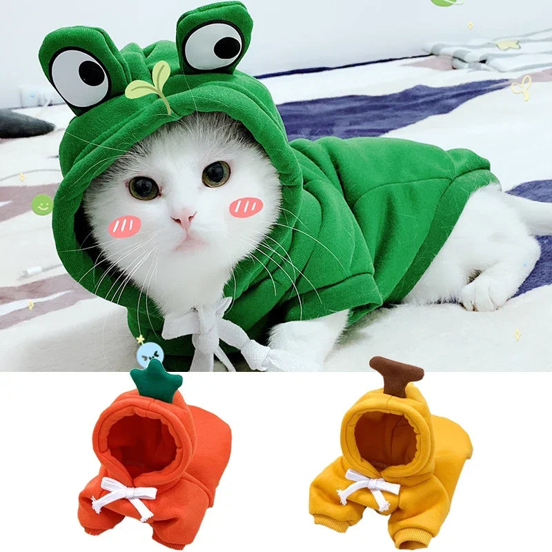Winter Hoodie Sweater for Cats & Small Dogs