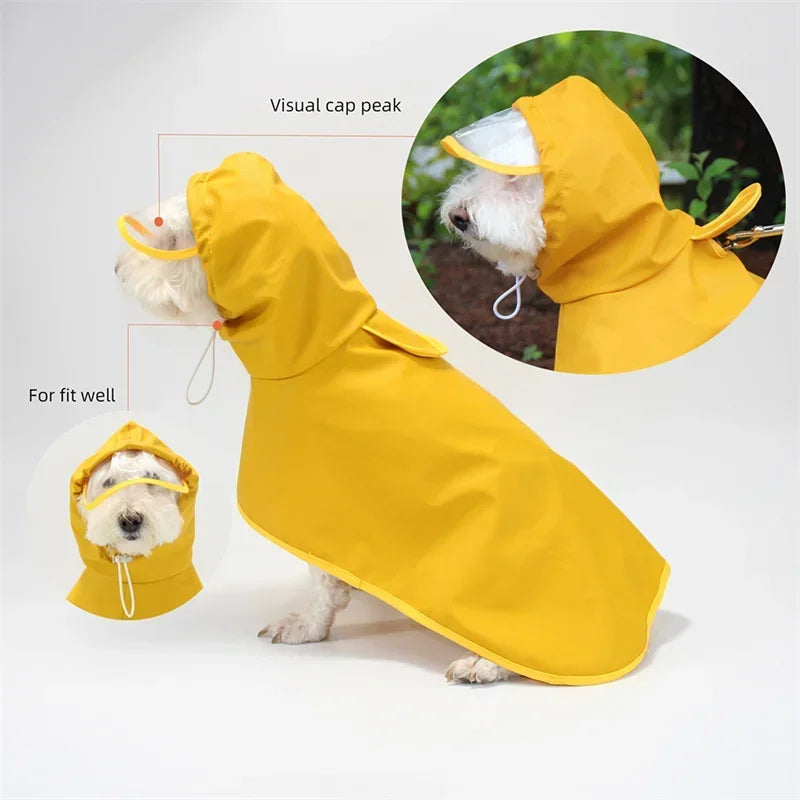 Waterproof Puppy Dog Raincoat for Medium & Large Dogs