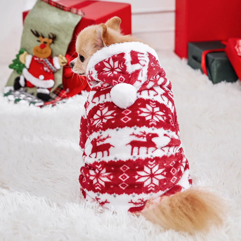 Christmas Puppy Fleece Outfit