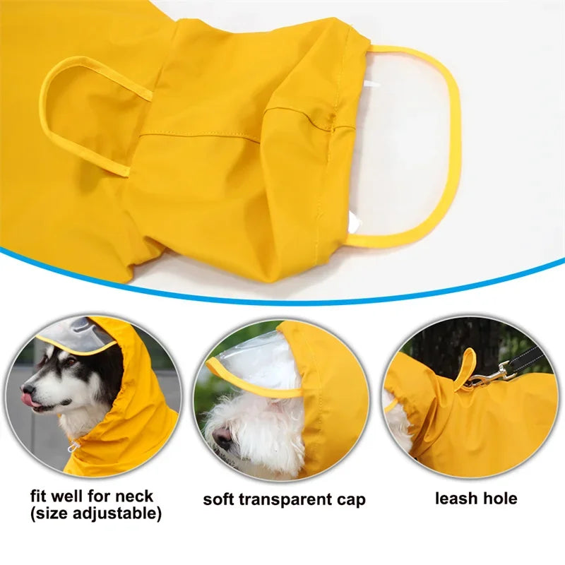Waterproof Puppy Dog Raincoat for Medium & Large Dogs