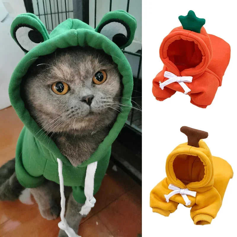 Winter Hoodie Sweater for Cats & Small Dogs