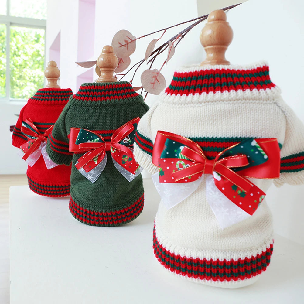 Knitted Christmas Sweater for Cats & Small Dogs