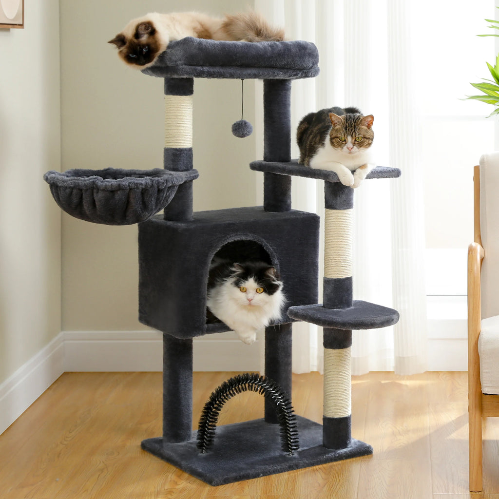 Multi-Level Cat Tree with Condo, Hammock & Scratching Posts