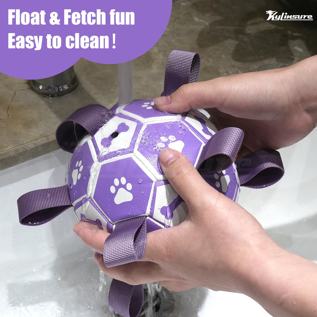 Dog Soccer Ball Toy with Straps
