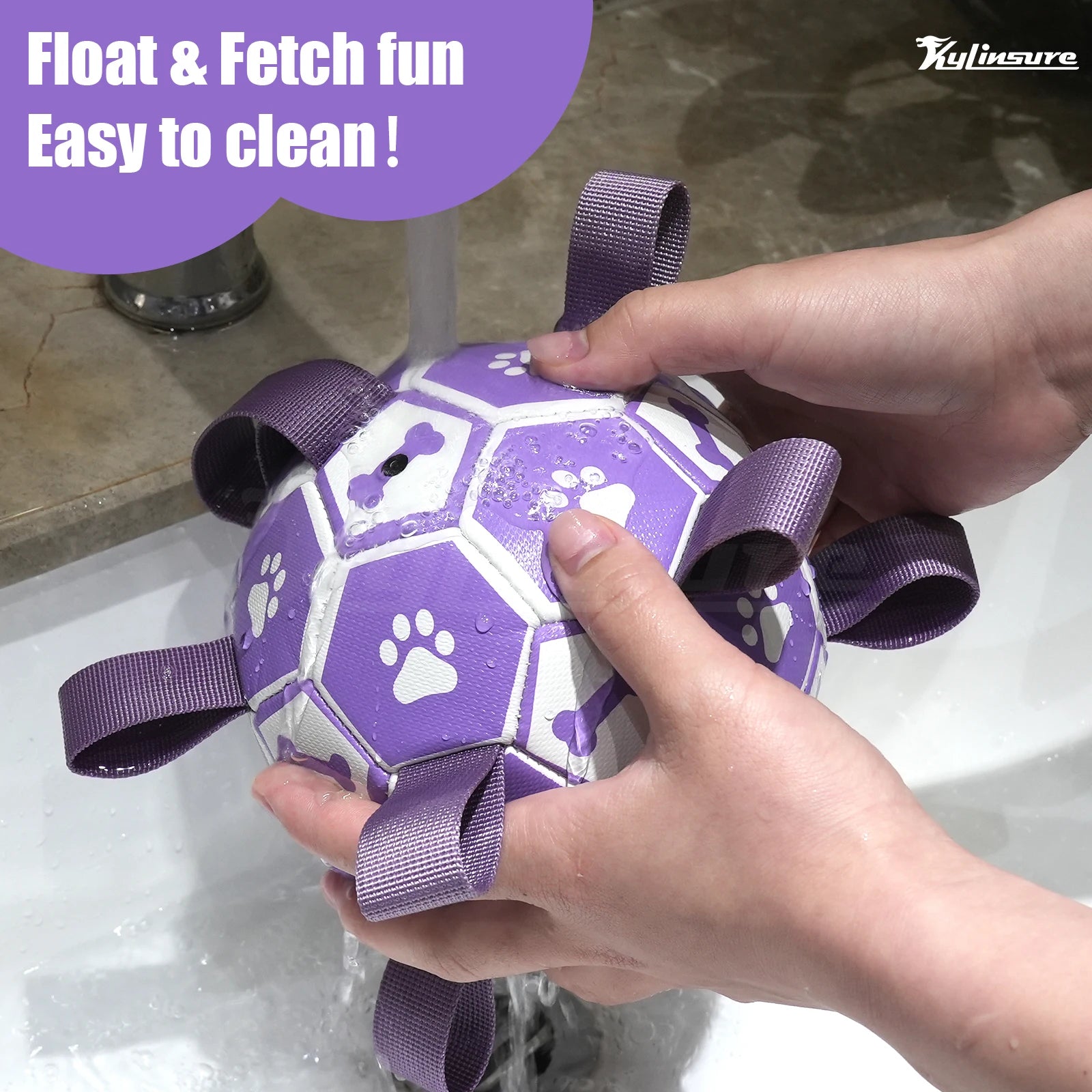 Dog Soccer Ball Toy with Straps