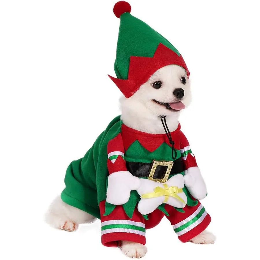 Elf Dog & Cat Costume for Christmas