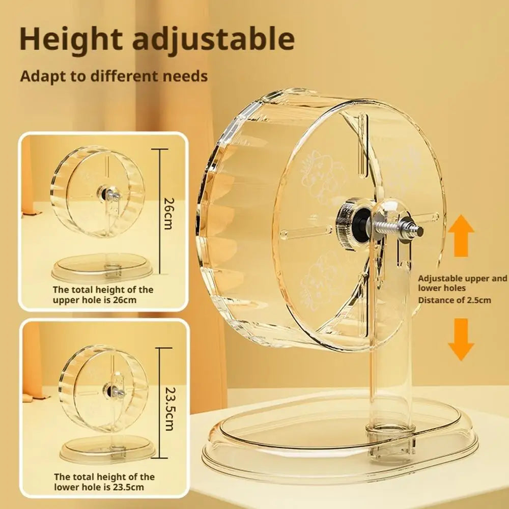 Transparent Hamster Running Wheel Silent Exercise Toy