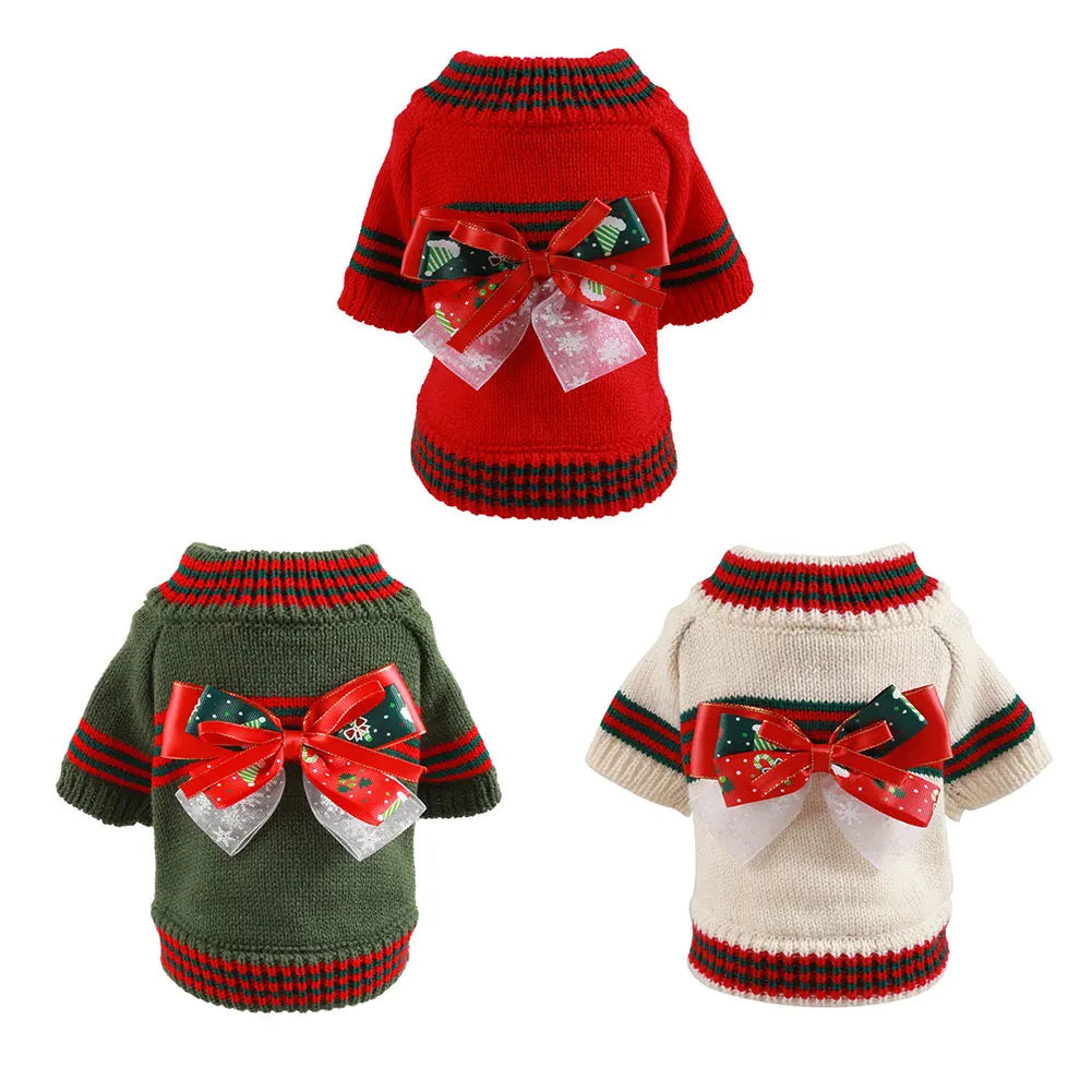 Knitted Christmas Sweater for Cats & Small Dogs