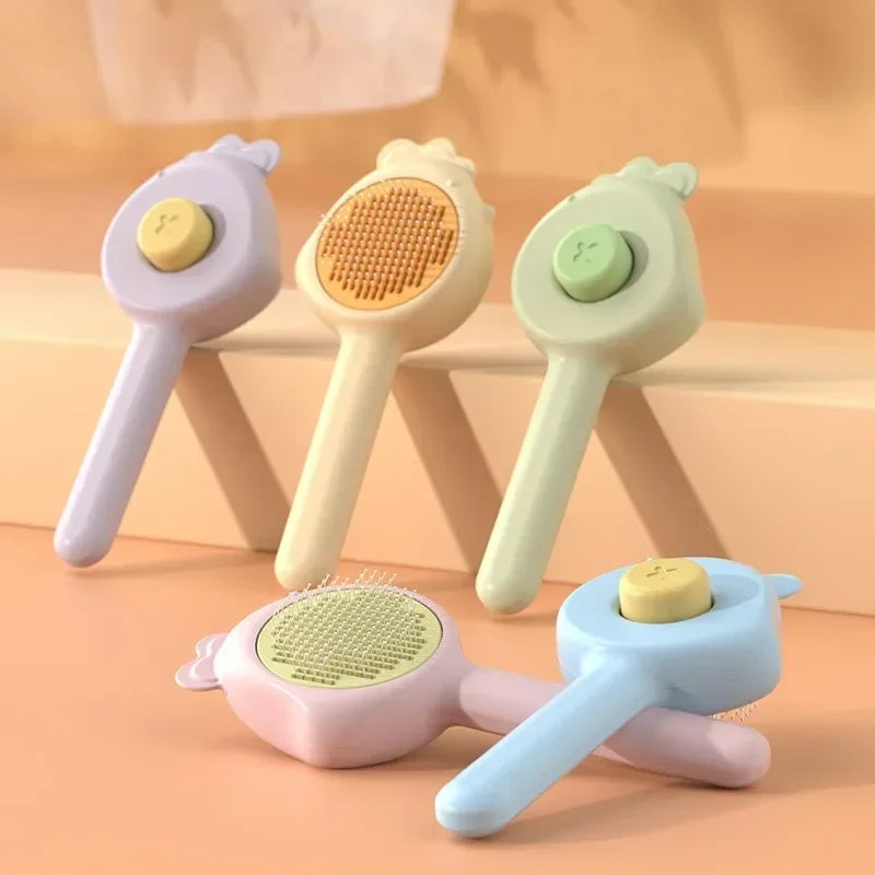 Pet Self-Grooming Massage Brush – Hair Removal for Cats & Dogs