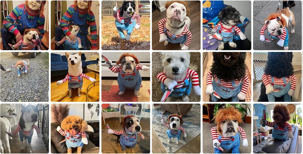 Deadly Doll Dog & Cat Costume for Halloween