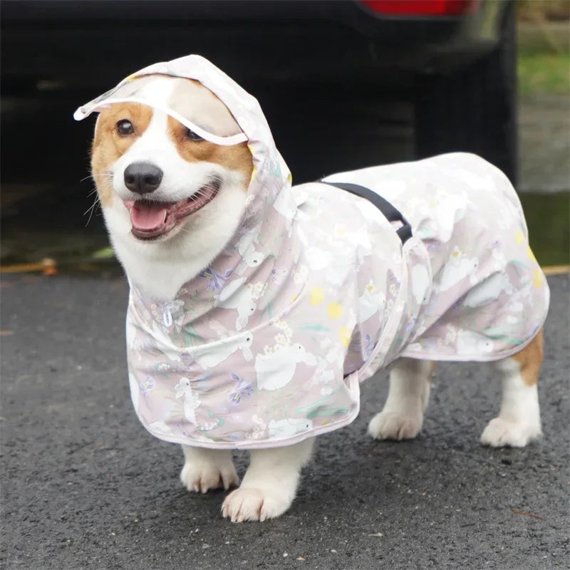 Waterproof Puppy Dog Raincoat for Medium & Large Dogs