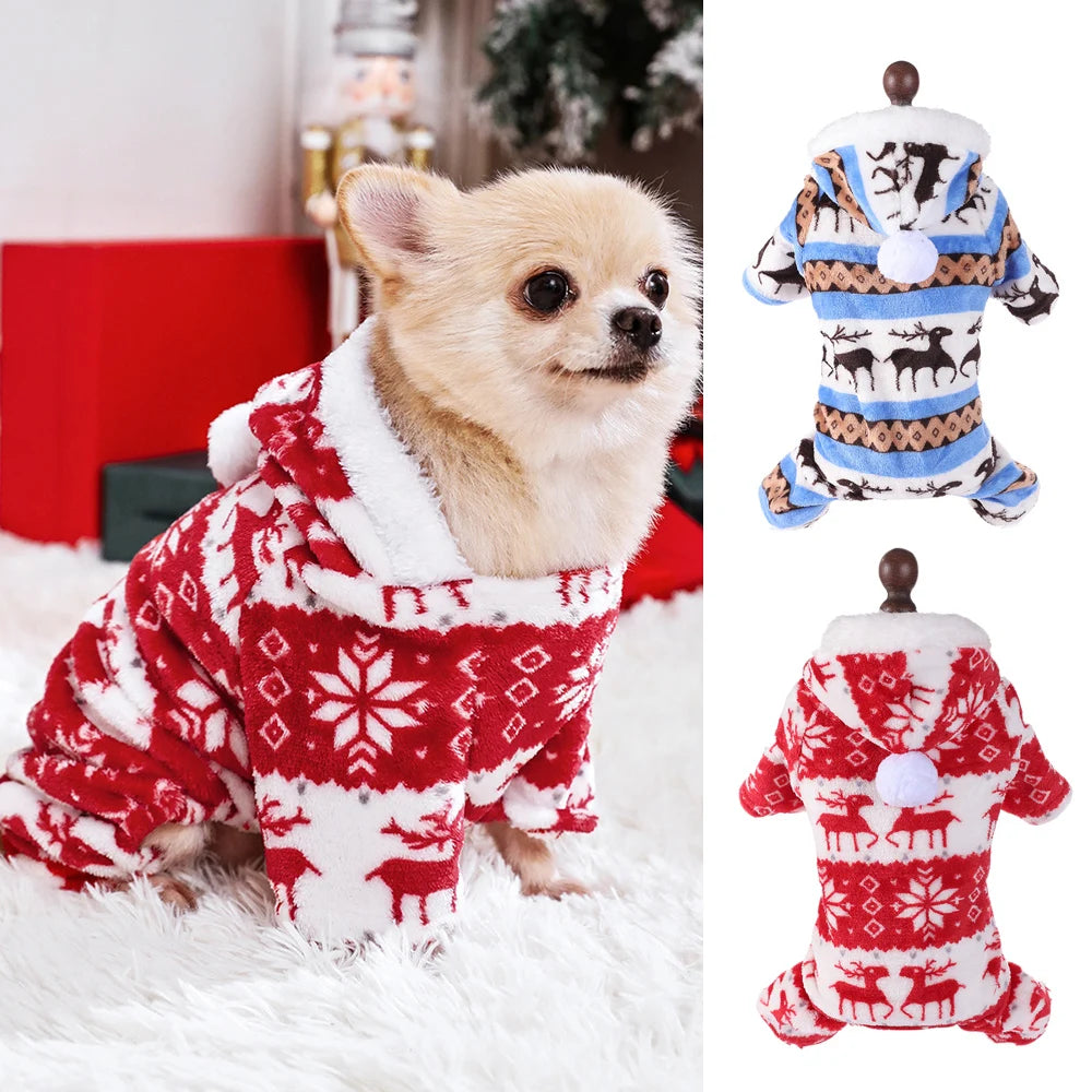 Christmas Puppy Fleece Outfit