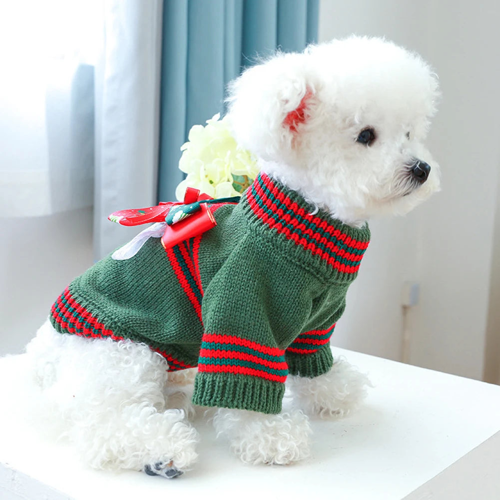Knitted Christmas Sweater for Cats & Small Dogs