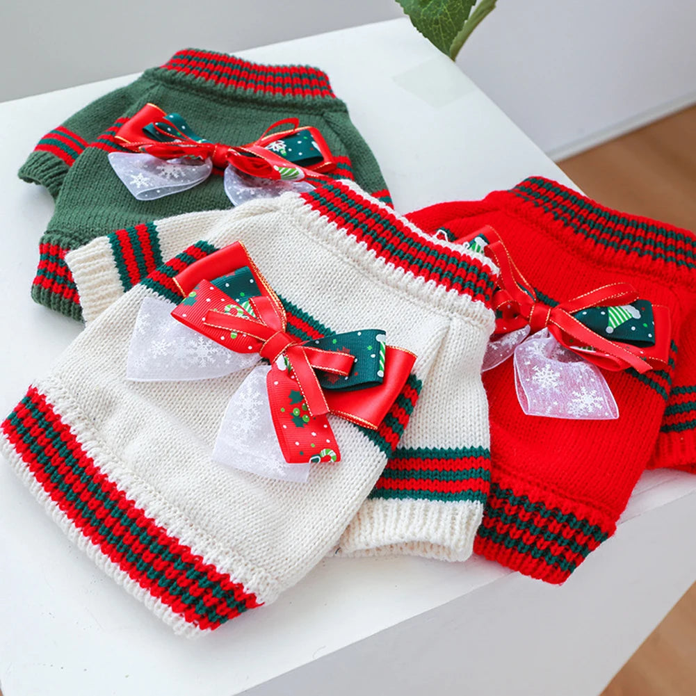 Knitted Christmas Sweater for Cats & Small Dogs