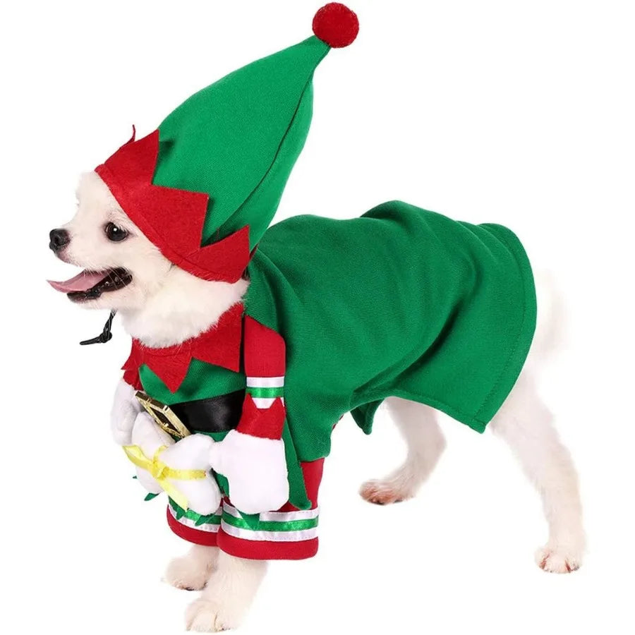 Elf Dog & Cat Costume for Christmas