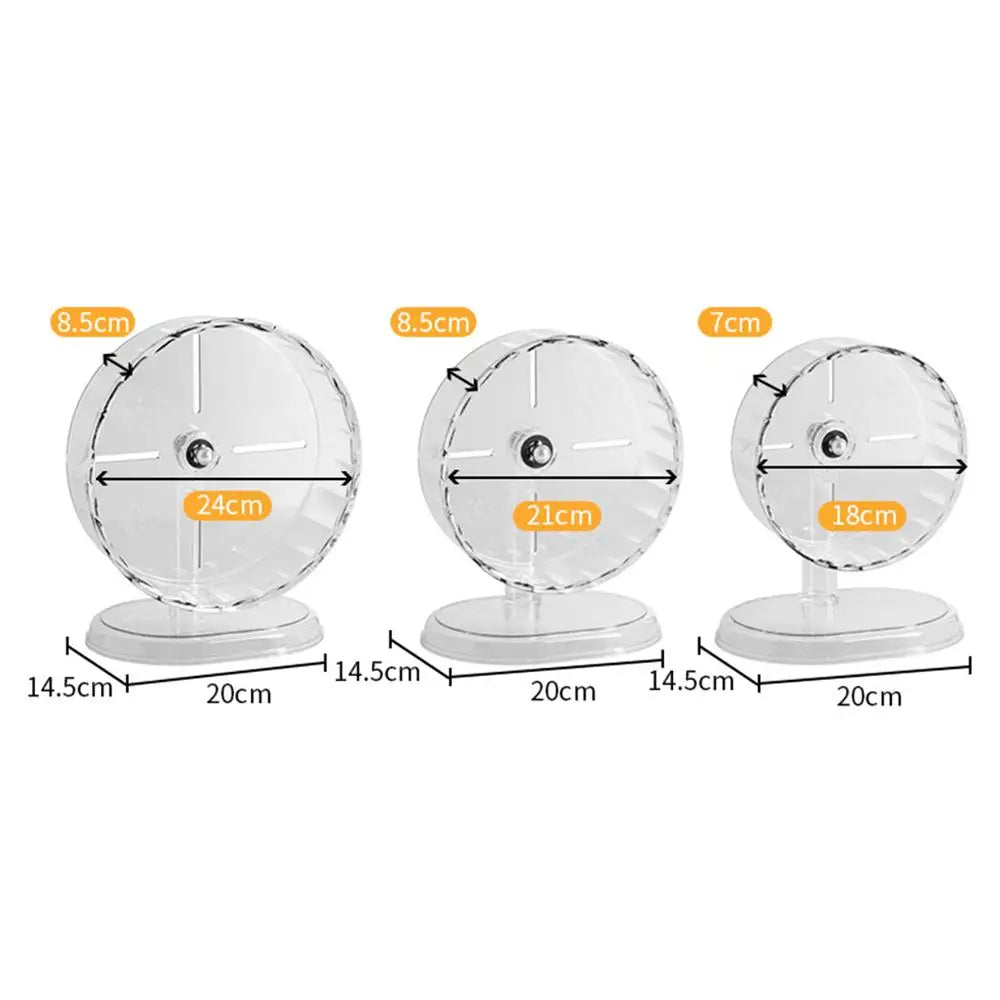 Transparent Hamster Running Wheel Silent Exercise Toy