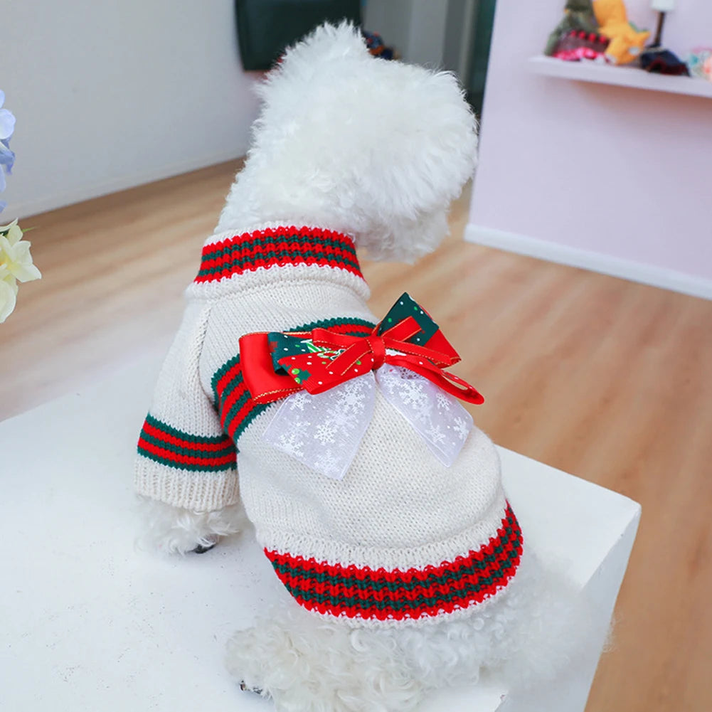 Knitted Christmas Sweater for Cats & Small Dogs
