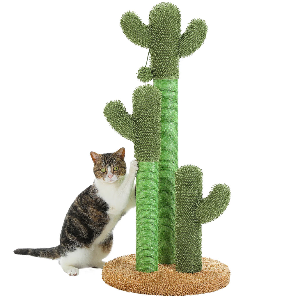Cactus Cat Tree Tower with Condo & Hammock