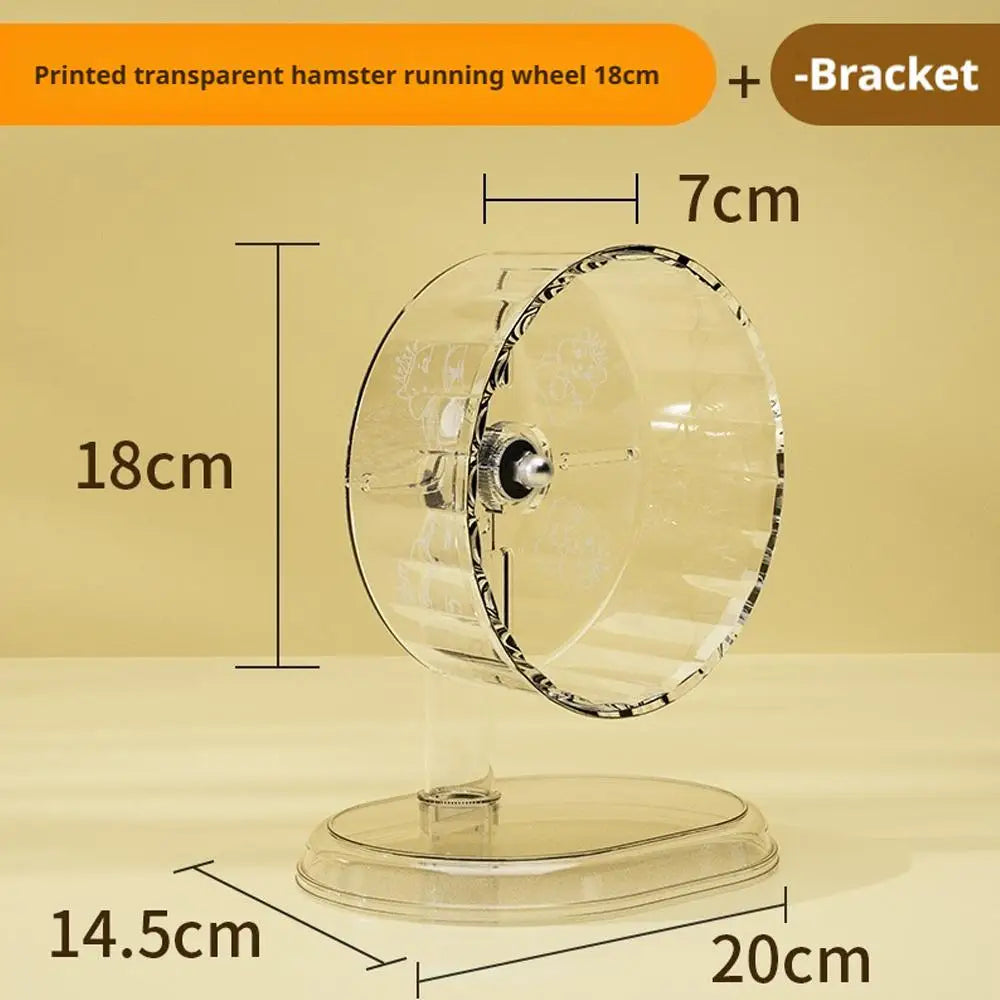 Transparent Hamster Running Wheel Silent Exercise Toy