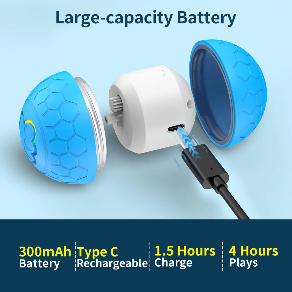 Smart Interactive Dog Toy Ball LED Rolling Toy