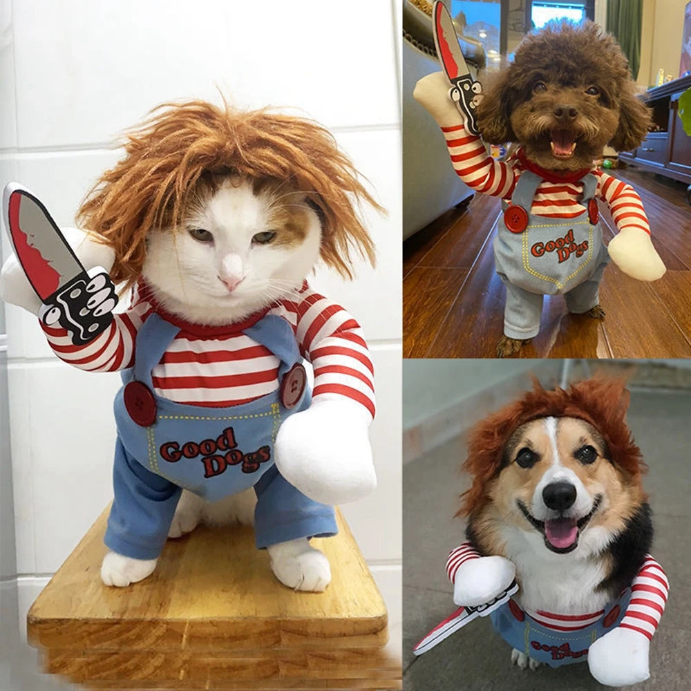 Deadly Doll Dog & Cat Costume for Halloween