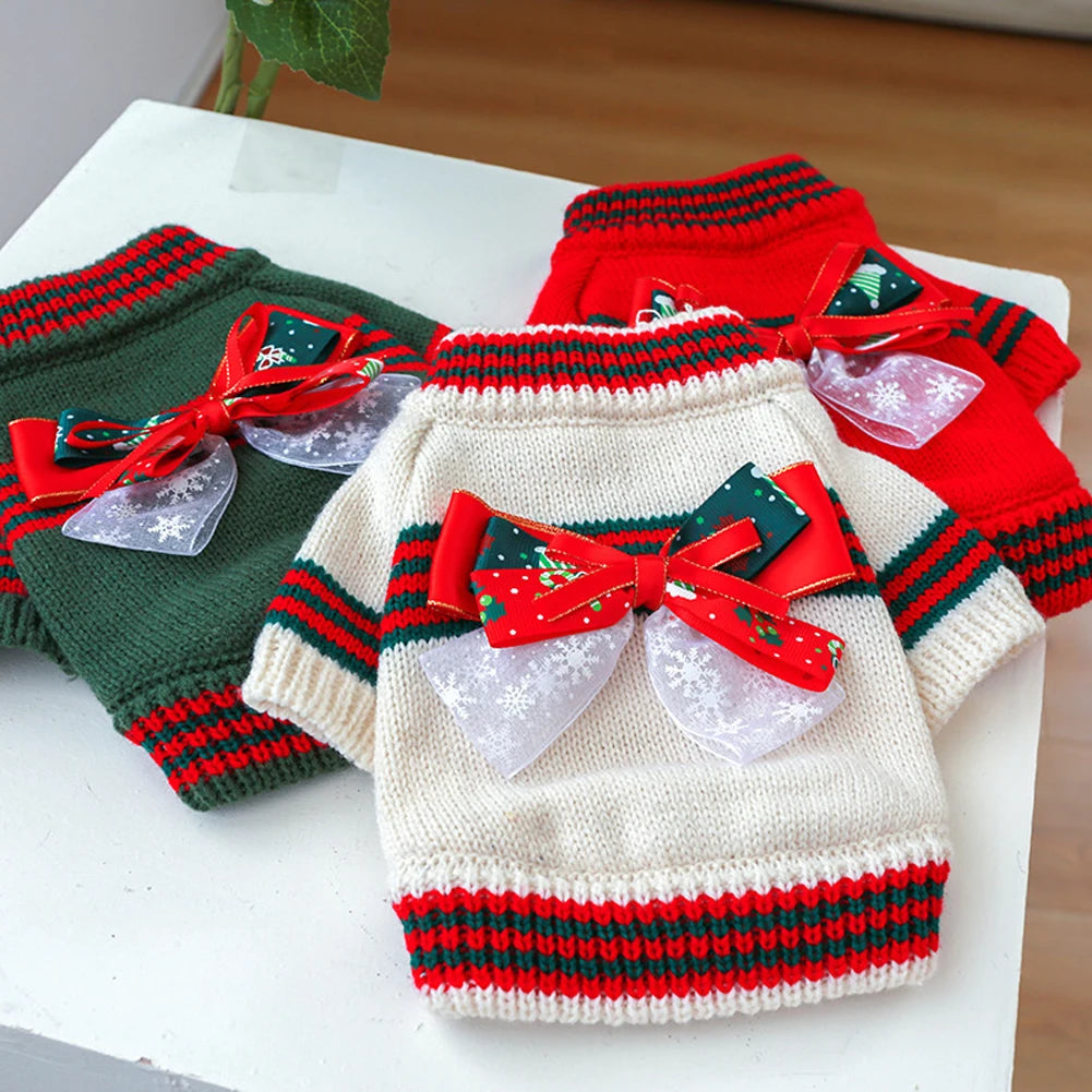 Knitted Christmas Sweater for Cats & Small Dogs