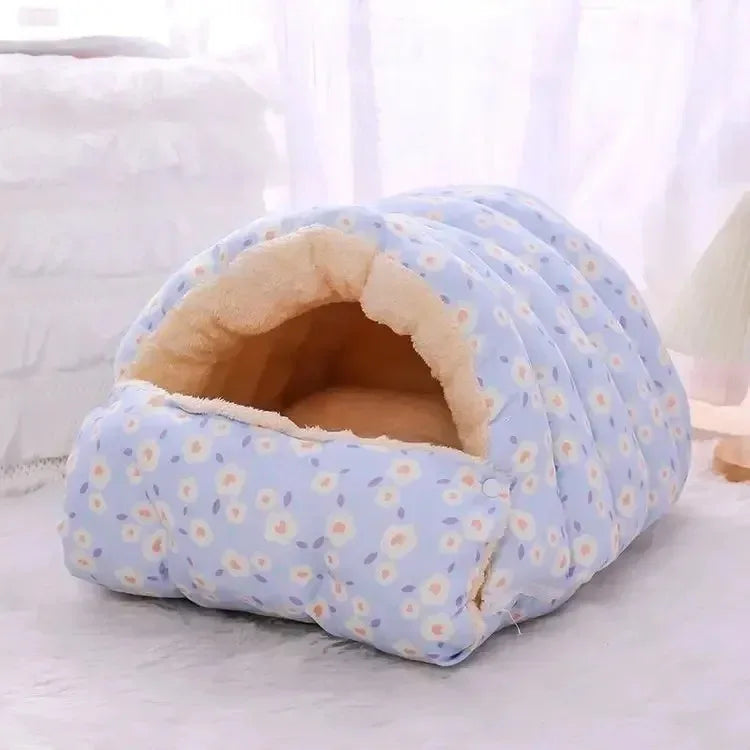 Cozy Corduroy Winter Basket Bed for Cats & Small Pets - Veloro