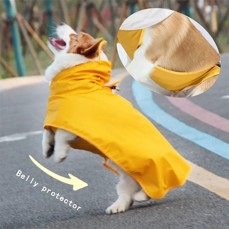 Waterproof Puppy Dog Raincoat for Medium & Large Dogs