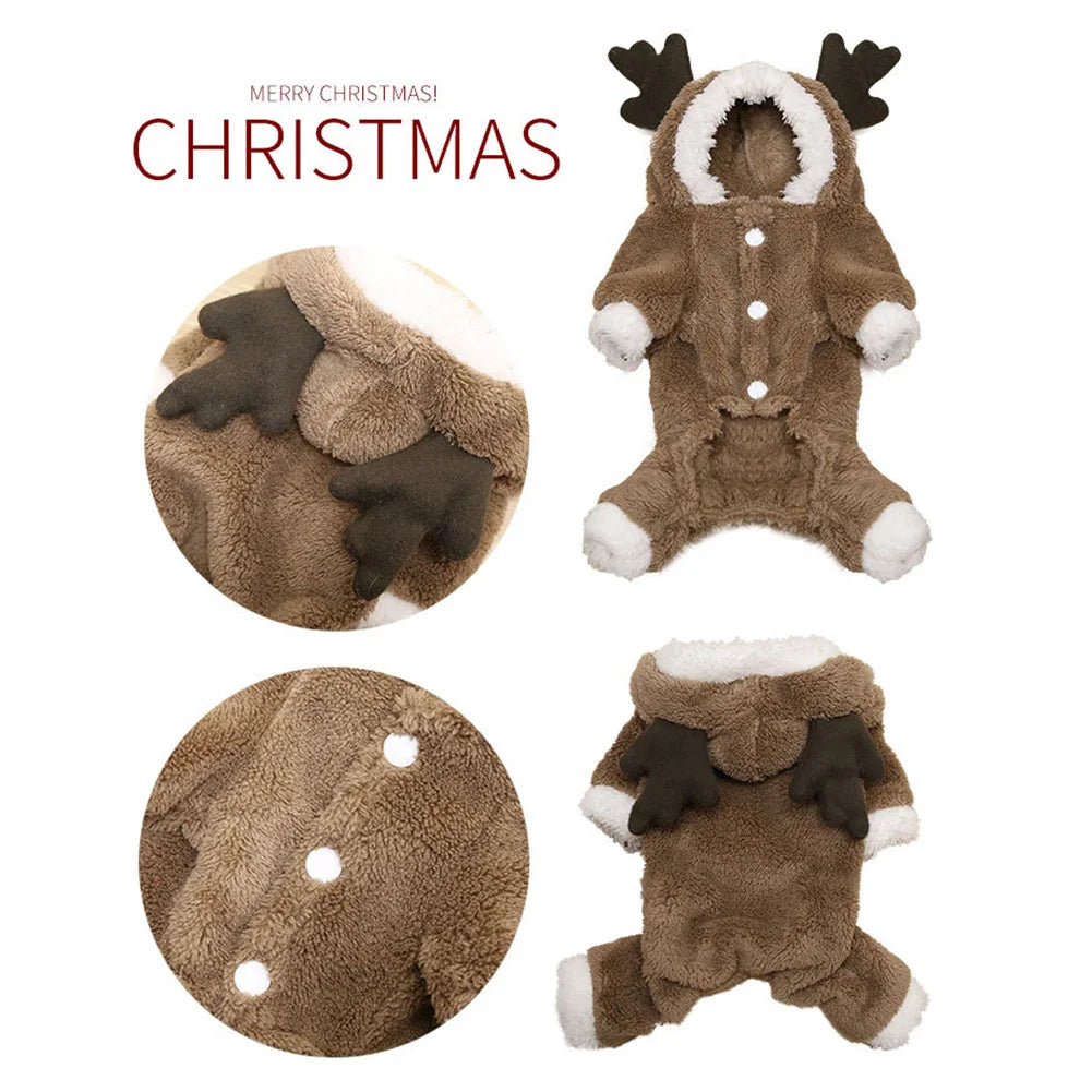 Christmas Dog Sweatshirt Lightweight Thermal Puppy Clothes