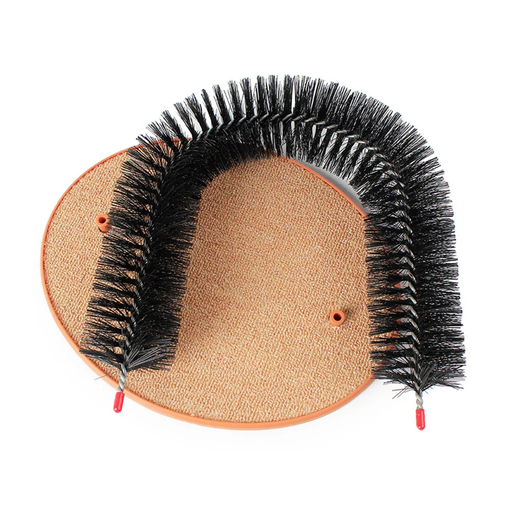 Interactive Cat Arch Self Groomer & Massager – Fur Grooming Scratcher Toy