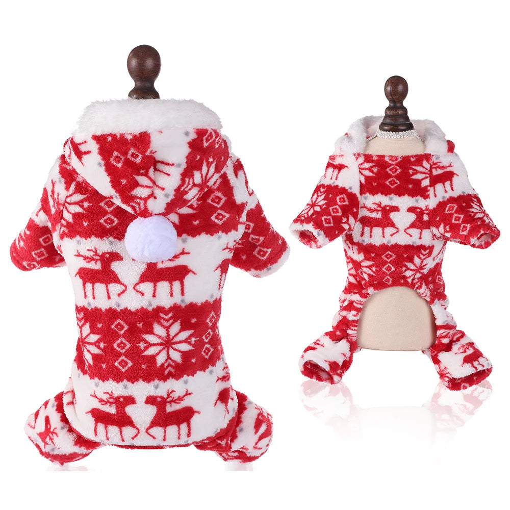 Christmas Puppy Fleece Outfit