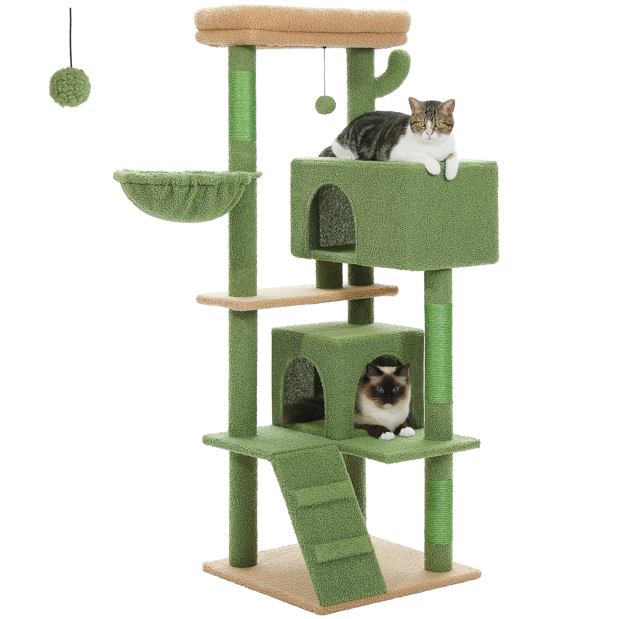 Multi-Level Cat Tree with Condo, Hammock & Scratching Posts