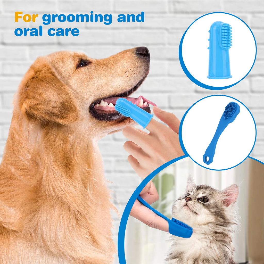 6PCS Pet Grooming Kit – Silicone Bath & Massage Gloves for Dogs & Cats