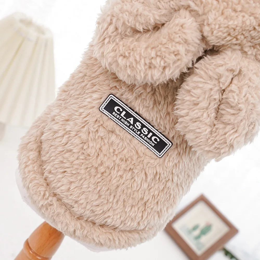 Soft Fleece Dog Hoodie – Winter Pet Jacket