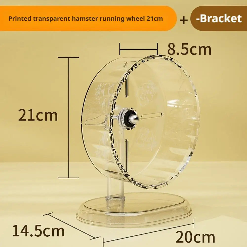 Transparent Hamster Running Wheel Silent Exercise Toy