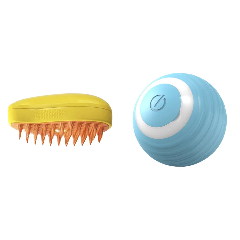 Electric Cat Grooming Brush with Spray