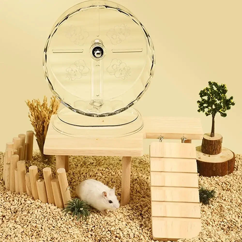 Transparent Hamster Running Wheel Silent Exercise Toy