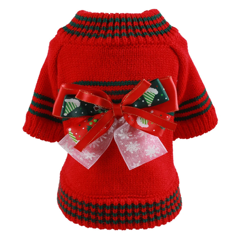 Knitted Christmas Sweater for Cats & Small Dogs