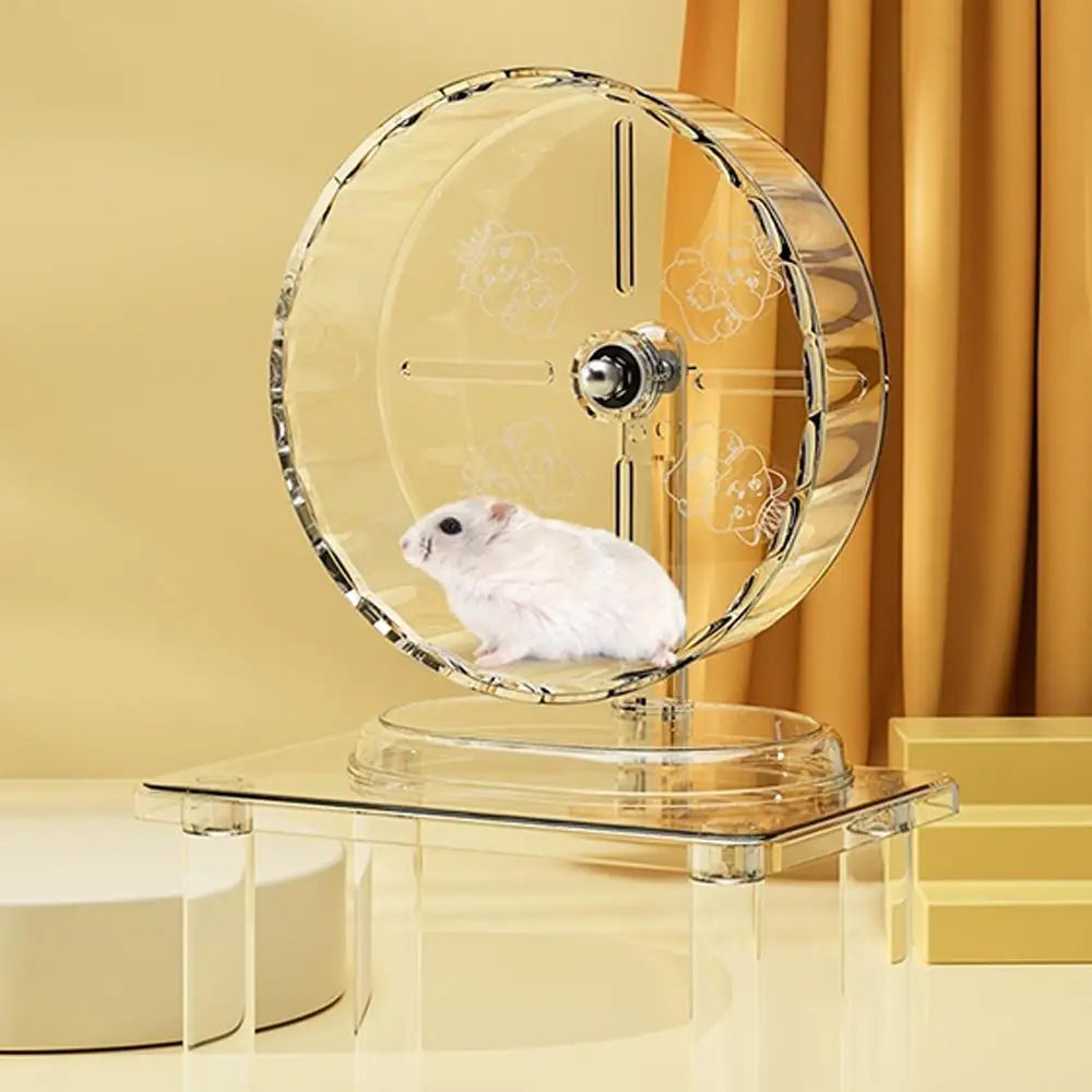 Transparent Hamster Running Wheel Silent Exercise Toy