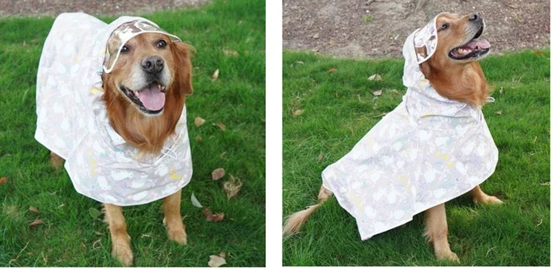 Waterproof Puppy Dog Raincoat for Medium & Large Dogs