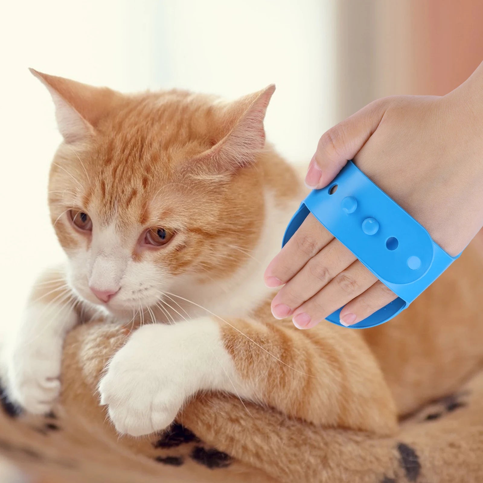 6PCS Pet Grooming Kit – Silicone Bath & Massage Gloves for Dogs & Cats