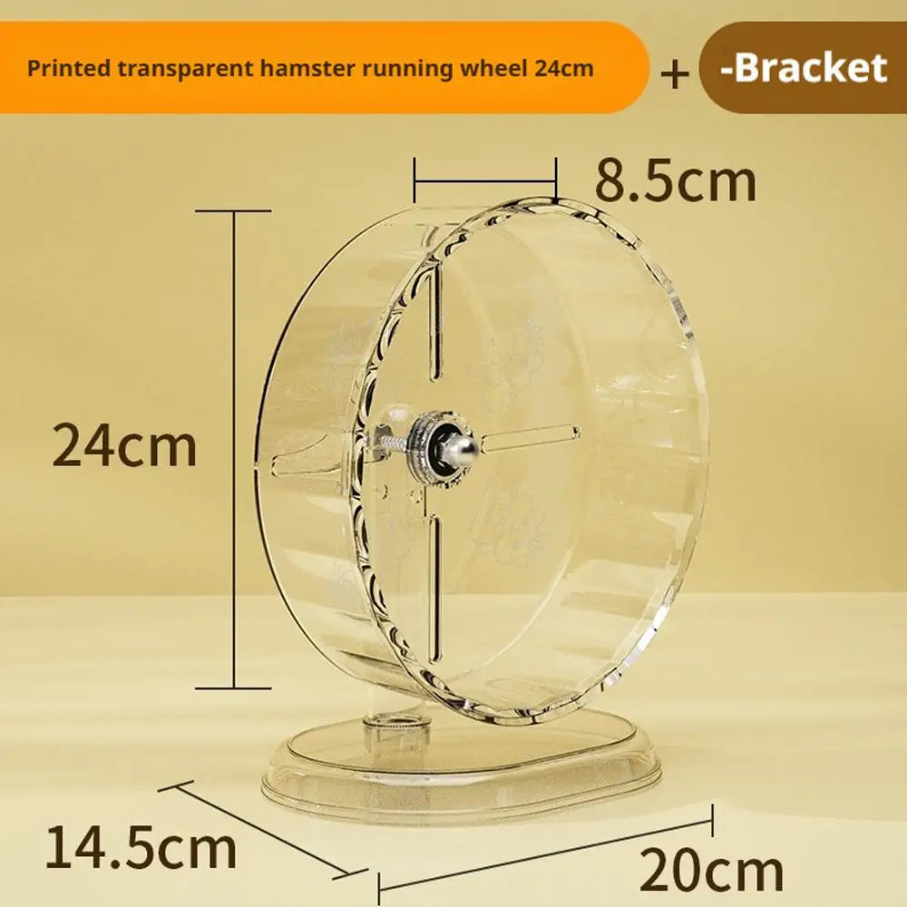 Transparent Hamster Running Wheel Silent Exercise Toy